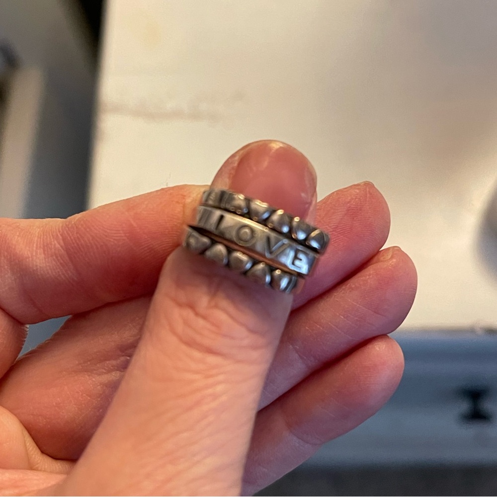 LOVE Sterling Silver Ring Size 6
